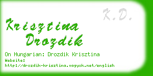 krisztina drozdik business card